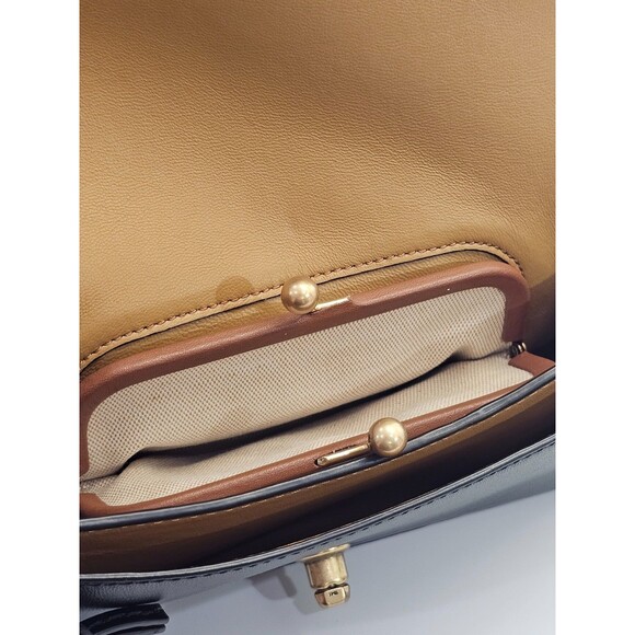 Coach Dinky 1941 Black Leather Quilted Rivets Studded Crossbody Purse Bag EUC - Picture 12 of 12